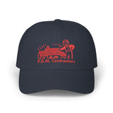 P.D.M. Contractors - True Crime Business Card PDM Pogo Clown Logo Embroidered Dad Hat