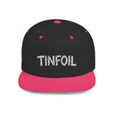 TINFOIL - Hat Funny Conspiracy Theory Pun Alien UFO Lover Punny Sarcastic 6 Panel Flat Snapback Cap