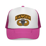 Ranger - Military Air USA Combat Veteran Soldier Vet Parachute logo Mesh Trucker Cap