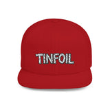 TINFOIL - Hat Funny Conspiracy Theory Pun Alien UFO Lover Punny Sarcastic 6 Panel Flat Snapback Cap