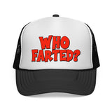WHO FARTED? - funny retro 80s fart jokes vintage style Mesh Trucker Cap